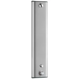 DELABIE SECURITHERM forrázásgátlós, nyomógombos zuhanyfal H-M vízre, r.m. acél, hátsó bekötés