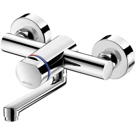 DELABIE TEMPOMIX 3 fali, nyomógombos, fejbenkeverős időzített mosdó csap H-M vízre, lengő kifolyóval