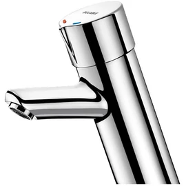 DELABIE TEMPOMIX álló, nyomógombos, fejbenkeverős időzített mosdó csap H-M vízre