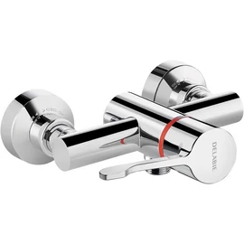 DELABIE SECURITHERM visszacsapószelep mentes zuhanycsap forrázásgátlós szekvenciális karral, Securitouch ház, STOP/CHECK tárcsák