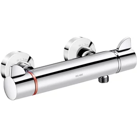 DELABIE SECURITHERM Securitouch termosztatikus zuhanycsap forrázásgátlós keverővel, falon kívüli, 9L/p, STOP/PURGE fali tárcsák