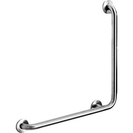 Derékszögű mozgássérült kapaszkodó 600*600 mm, 90°-ban hajlított, r.m. acél fényes