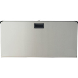 Fali lehajtható pelenkázó rozsdamentes acél előlappal, HDPE belsővel, vízszintes, selyem