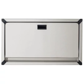 Beépített lehajtható pelenkázó rozsdamentes acél kerettel, HDPE belsővel, vízszintes, selyem