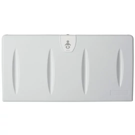 Fali lehajtható babapelenkázó vízszintes, szögletes, HDPE műanyag, fehér