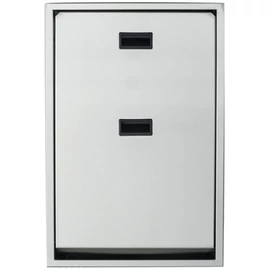 Vandálbiztos fali lehajtható pelenkázó rozsdamentes acél testtel, ABS belsővel, függőleges, selyem