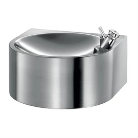 Fali ivókút DELABIE nyomógombos bekapásgátlós ivókút fejjel, 1,2mm r.m. acél, selyem