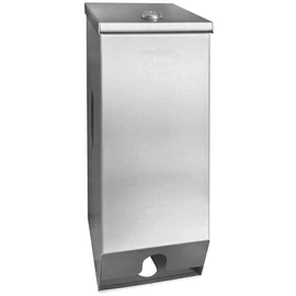 Kistekercses WC-papír adagoló 2 tekercshez, függőleges, szögletes, felülről tölthető, zárható, r.m. acél, Silk Touch ujjlenyomatmentes