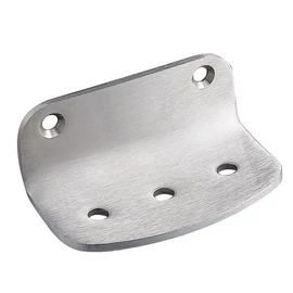 Vandálbiztos fali szappantartó lekerekített sarkokkal, csepegtető furatokkal, nagy kockázatú közösségi zuhanyzókba, 5 mm vastag rozsdamentes acél, selyem