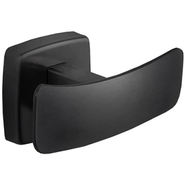 Dupla akasztó, kétágú fogas, AISI304-es rozsdamentes acél, matt fekete, INOX