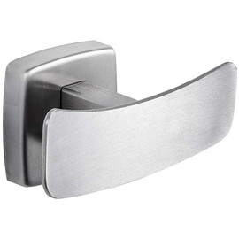 Dupla akasztó, kétágú fogas, AISI304-es rozsdamentes acél, Silk Touch ujjlenyomatmentes felülettel, INOX