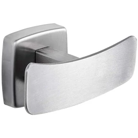 Dupla akasztó, kétágú fogas, AISI304-es rozsdamentes acél, szálcsiszolt selyem, INOX