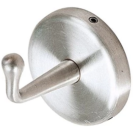 Vandálbiztos egyágú akasztó, fogas 83 mm mély kiállással, robusztus kialakítás, AISI304-es rozsdamentes acél, szálcsiszolt selyem, INOX