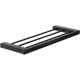 Pompei rácsos törölközőtartó polc, AISI304 r.m. acél, matt fekete