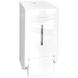 Vandálbiztos folyékonyszappan adagoló, zárható, műanyag tartály, acél, fehér, 0,5L