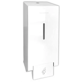 Vandálbiztos nyomógombos habszappan adagoló, zárható, műanyag tartály, acél, fehér, 1L