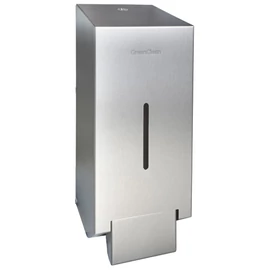 Vandálbiztos folyékonyszappan adagoló, zárható, szögletes, tartályos, r.m. acél, Silk Touch ujjlenyomatmentes, 1L