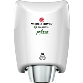 WORLD DRYER SMARTdri Plus okos kézszárító, állítható sebesség és fűtőszál, 400-1200W, 10mp, fehér, K48-974P