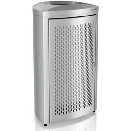 Vandálbiztos extra nagy méretű 130L álló hulladékgyűjtő, H=860mm, zárható, AISI430 r.m. acél, ujjlenyomatmentes