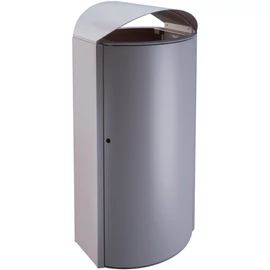 KENDO 65612 extra vandálbiztos kültéri álló kuka 120L szemeteszsák tartóval, fedeles, 2-4mm acél, graffitiálló felület, sötétszürke