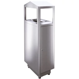 SKYLINE S100D-BH prémium kültéri szemetes fedővel 95L zsáktartóval, csepptálcával, zárható, önoltó, 1,5mm r.m. acél