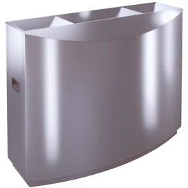 TEMPTATION FFJ3 JUMBO vandálbiztos szelektív hulladékgyűjtő 3 állással, 2x55L és 1x108L rekesz, zárható, önoltó, 1,5mm r.m. acél
