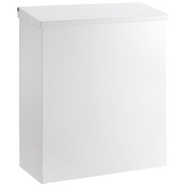 Fali fedeles intim hulladékgyűjtő, alulról üríthető, zárható, 5L acél fehér