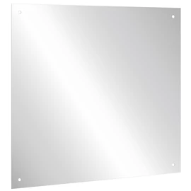 Vandálbiztos, rozsdamentes acél tükörlap, 350x350mm, furatolt