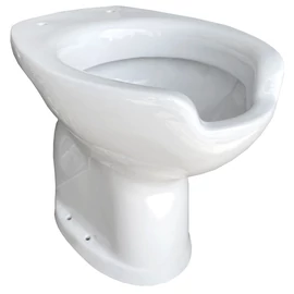 Álló, alsó kifolyású, elől kivágott, speciális egészségügyi WC-csésze, kerámia, fehér