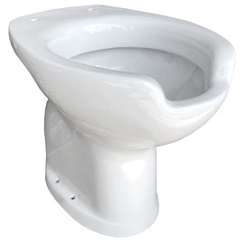 Álló, alsó kifolyású, elől kivágott, speciális egészségügyi WC-csésze, kerámia, fehér