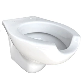 Fali, hátsó kifolyású, elől kivágott, speciális egészségügyi WC-csésze, kerámia, fehér