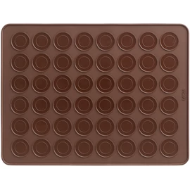 Lékué Silicone Macaron Baking Mat szilikon macaron sütőlap, 24db macaron elkészítéséhez, standard méret - 300x400mm, barna - 880629