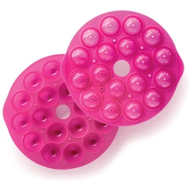 Lékué Cake Pops Mould szilikon nyalókasüti készítő forma, 18db-hoz, lyukacsos forma a felesleges gőz elvezetéséhez, tapadásmentes, rózsaszín - 881008