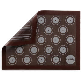 Lékué Microperforated Baking Mat tapadásmentes mikroperforált szilikon sütőlap, kétoldalas forma - éclair és képviselőfánkhoz, 300x400mm, barna - 881367