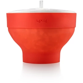 Lékué Microwave PopCorn Maker popcorn készítő, fedővel, 2,8L, összecsukható, szilikon, piros - 881640