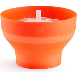 Lékué Mini Microwave Popcorn Maker mini popcorn készítő, fedővel, 700ml, összecsukható, szilikon, piros - 881688