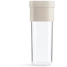 Lékué Flip Storage Food Container nagy élelmiszertároló edény, 1350ml-1600ml, bővíthető - 2 kapacitással, egymásra rakható, műanyag, áttetsző/bézs - 883101