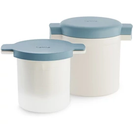Lékué Kefir &amp; Yogurt Maker kefír- és joghurtkészítő, 5 részes szett, mikrohullámú sütőbe, műanyag, kék - 884580