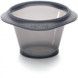 Lékué Silicone Molten Lava Cake Mould szilikon szuflé és lávasüti sütőforma szett, 6db-os, 150ml, D=75mm, fekete - 887901