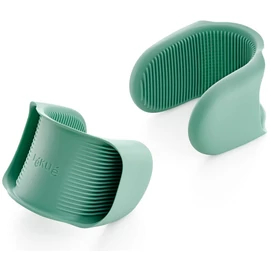 Lékué Flexible Mini Kitchen Mitts csúszásmentes mini szilikon konyhai edényfogó és kiemelő kesztyű pár mikrohullámú és Air Fryer sütőkhöz, redőzött fogófelülettel, zöld - 890208