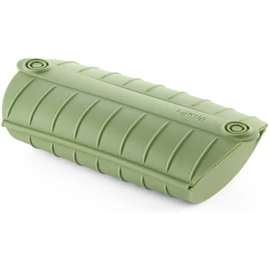 Lékué Steam Cooker szilikon gőzpároló edény, 1-2 főre, mikrohullámú sütőbe és hagyományos sütőbe, tálcával, csúszásgátló fognatyúval, platina szilikon, zöld - 890604