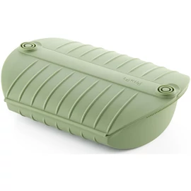 Lékué Steam Cooker szilikon gőzpároló edény, 3-4 főre, tálcával, csúszásgátló fogantyúval, mikrohullámú sütőbe és hagyományos sütőbe is, zöld - 890642