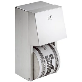 Kistekercses WC-papír adagoló, r.m. acél, matt, 2 tekercses