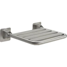 Felhajtható zuhanyzó ülőke, támasztóláb nélkül, r.m. acél, selyem