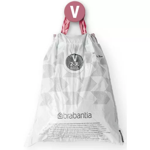 V méret a 2-3L-es Brabantia kukákba.