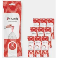   Brabantia PerfectFit szemeteszsák, B méret, 5-7L, Multipack 200 zsák, 10 tekercs, 20 zsák/tekercs - 100314