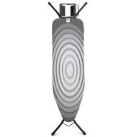   Brabantia Steam Iron Rest vasalódeszka 1240x380mm - B méret, kinyitható vasalótámasz, D=22mm fekete váz, titán ovális huzat - 103841
