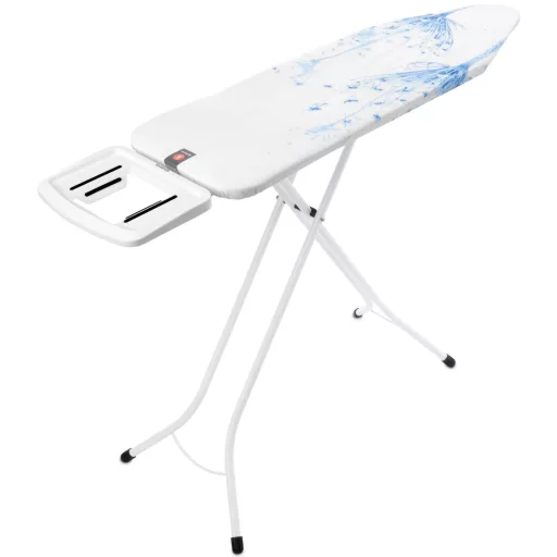Brabantia Solid Steam Iron Rest vasalódeszka 1240x380mm - B méret, fix vasalótámasz, D=22mm fehér váz, pamut virág huzat - 108822