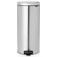   Brabantia NewIcon pedálos hulladékgyűjtő szagmentesen záródó Soft-Close fedél, műanyag tartály, 30L - G méret, r.m. acél, selyem ujjlenyomatmentes - 111822