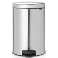   Brabantia NewIcon pedálos hulladékgyűjtő szagmentesen záródó Soft-Close fedél, műanyag tartály, 20L - Y méret, r.m. acél, selyem ujjlenyomatmentes - 111907